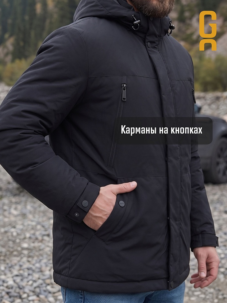 Куртка мужская демисезонная GRIZMAN, темно-синяя, модель 74786