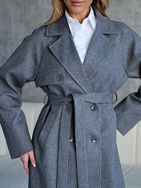 Пальто LAWINTER  модель 84867, цвет Темно-серый