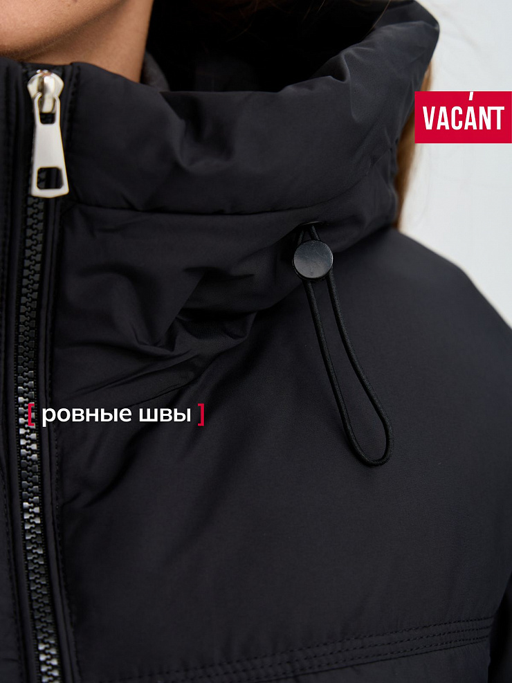Куртка женская зимняя VACANT, черная, модель 85348