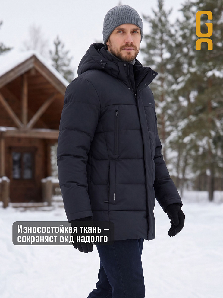 Пуховик мужской зимний GRIZMAN, темно-синий, модель 71222