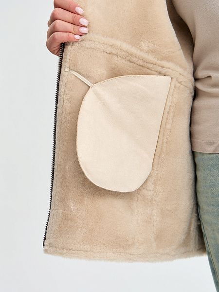 Дубленка LAWINTER  модель 35860, цвет Коричневый