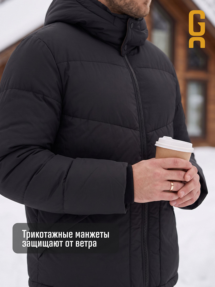 Куртка мужская зимняя GRIZMAN, черная, модель 76293
