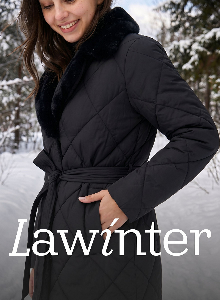 Куртка женская зимняя LAWINTER, черная, модель 85361