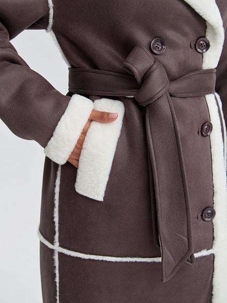 Дубленка LAWINTER  модель 34419, цвет Серый