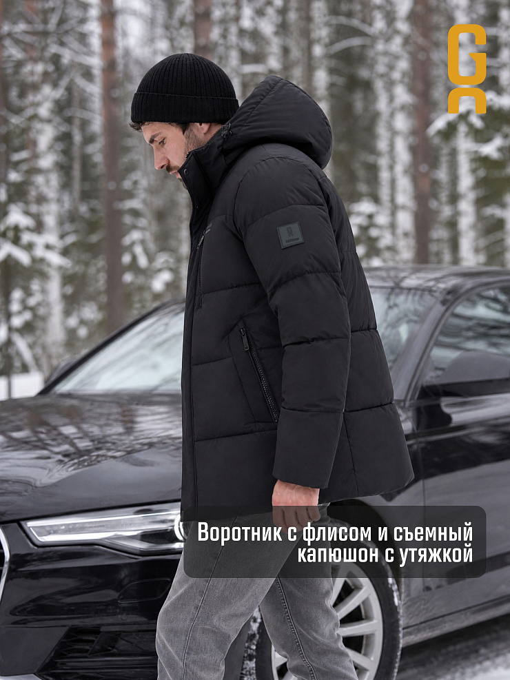 Куртка мужская зимняя GRIZMAN, черная, модель 75407