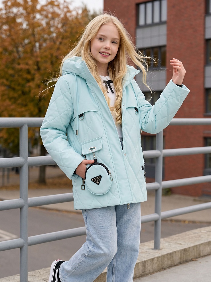 Куртка для девочки демисезонная BRITT, мята, модель 63239