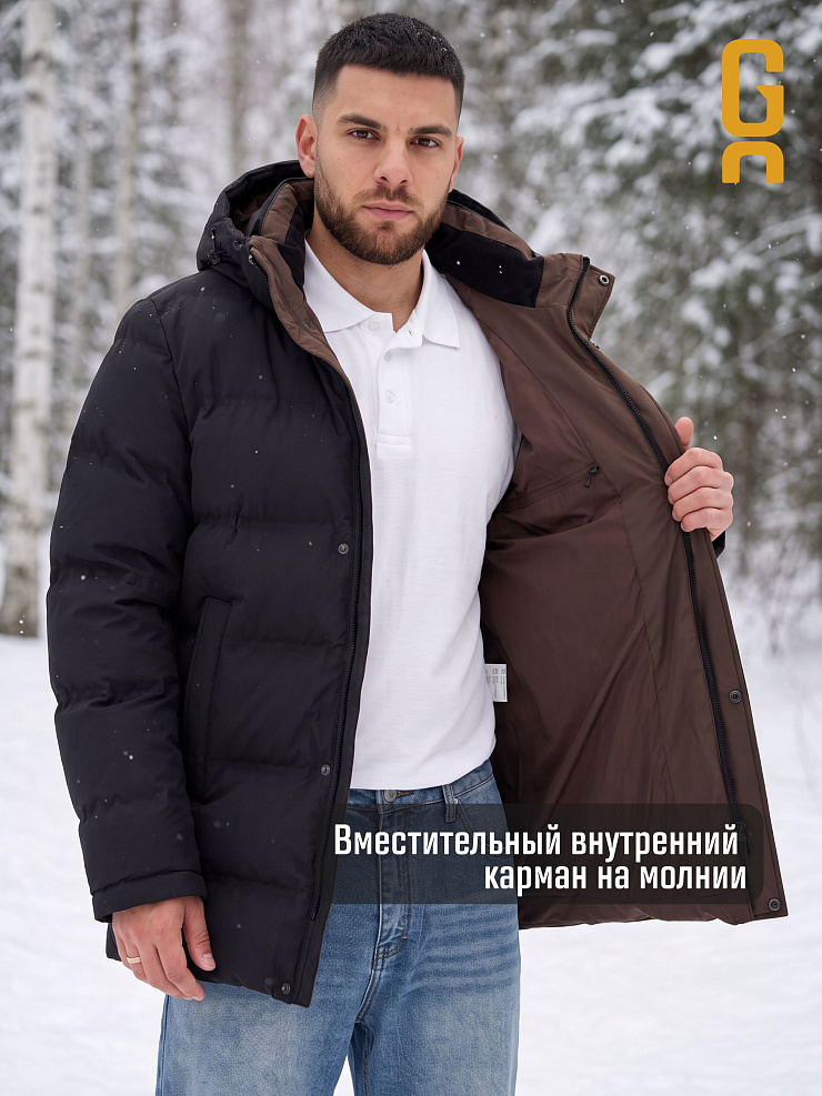 Куртка мужская зимняя GRIZMAN, черная, модель 76955