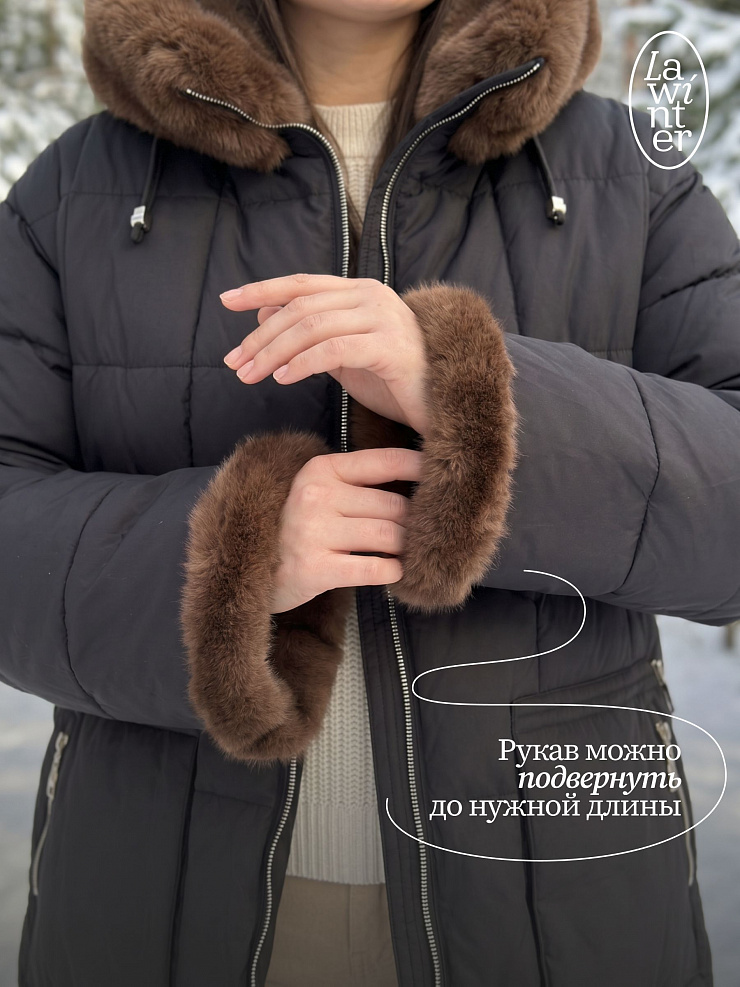 Куртка женская зимняя LAWINTER, черная, модель 85883