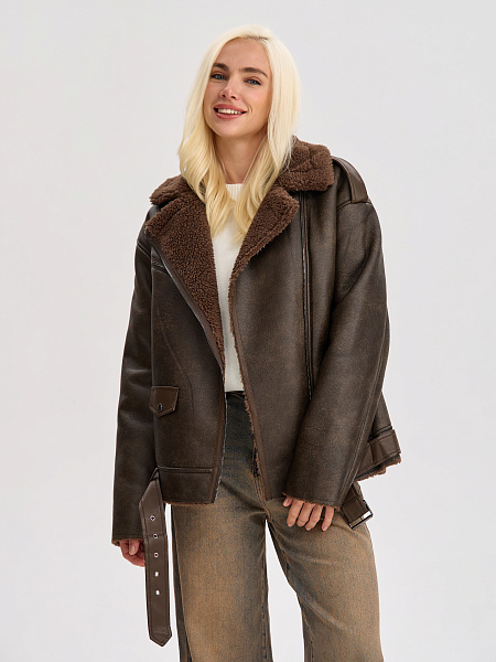 Дубленка VACANT  модель 34502, цвет Коричневый