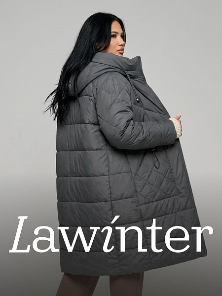 Пальто женское демисезонное LAWINTER, зеленое, модель 84844