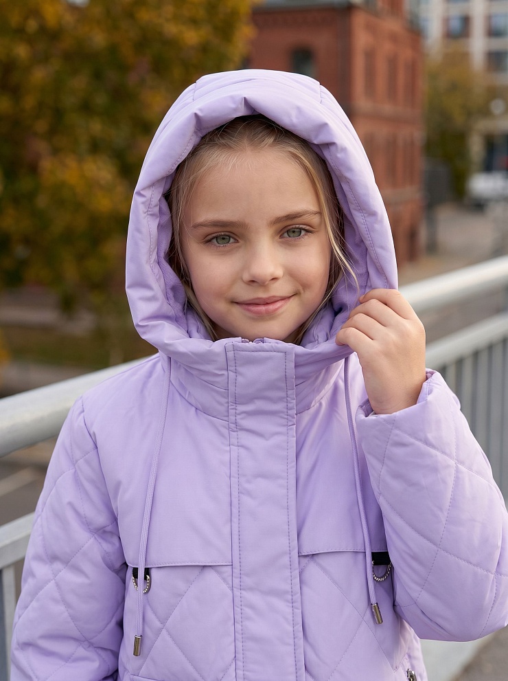 Куртка для девочки демисезонная BRITT, сиреневая, модель 63239