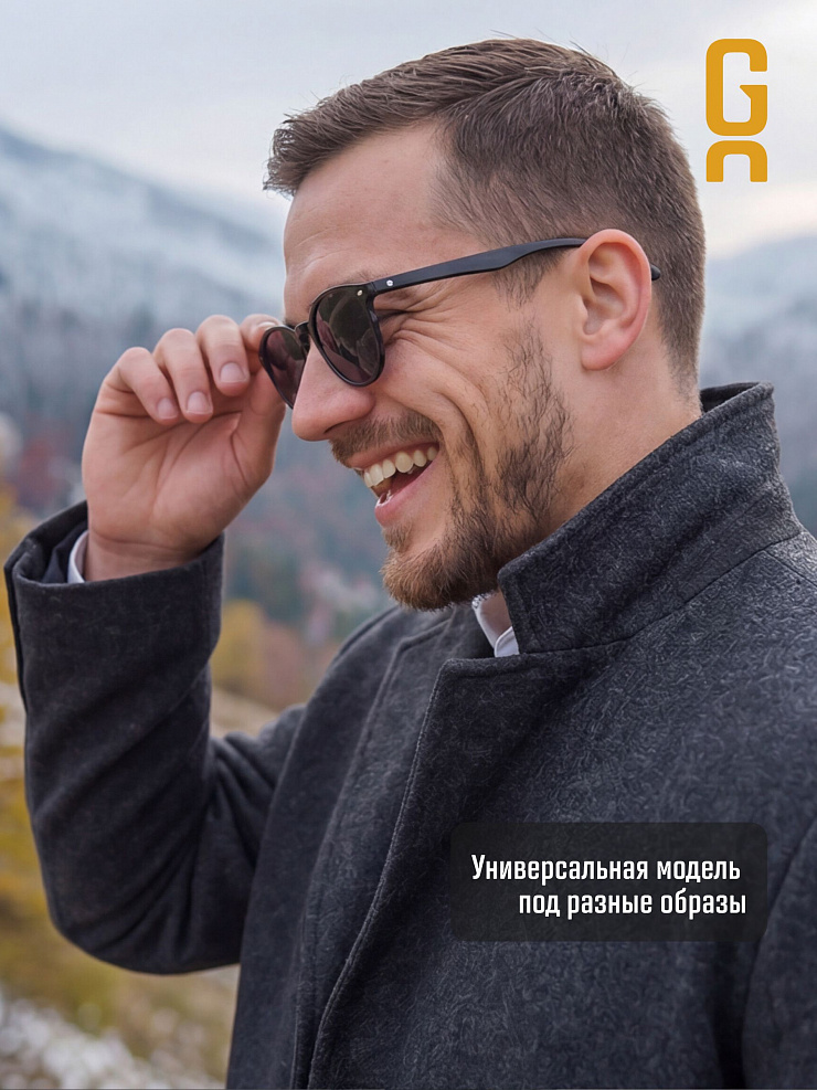 Пальто мужское осеннее GRIZMAN, серое, модель 73467
