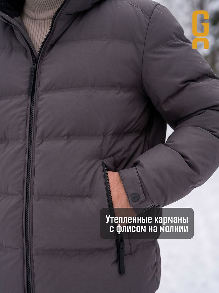 Куртка мужская зимняя GRIZMAN, темно-серая, модель 76411