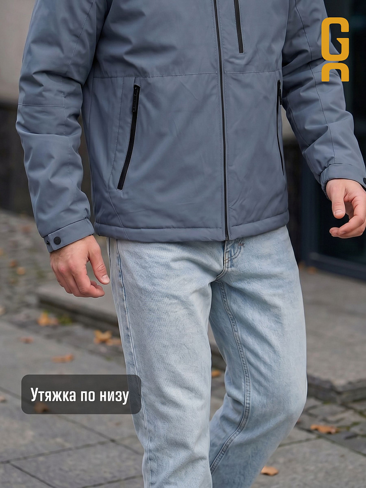 Куртка мужская демисезонная GRIZMAN, серая, модель 73802