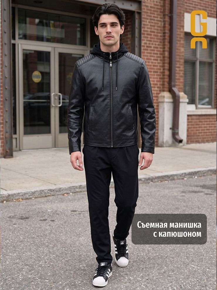Куртка мужская осенняя GRIZMAN, черная, модель 46713