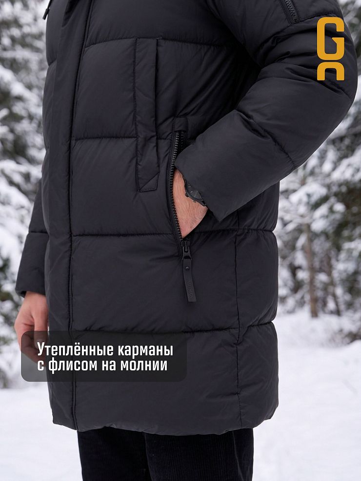 Пуховик мужской зимний GRIZMAN, черный, модель 76438