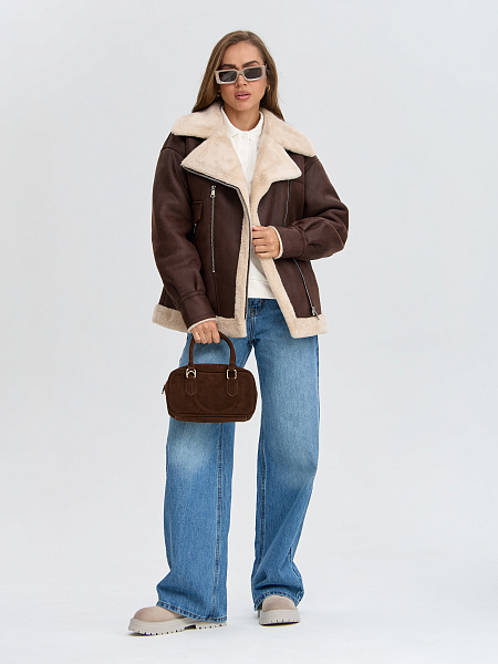 Дубленка LAWINTER  модель 35204, цвет Коричневый