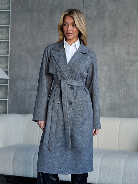 Пальто LAWINTER  модель 84867, цвет Темно-серый