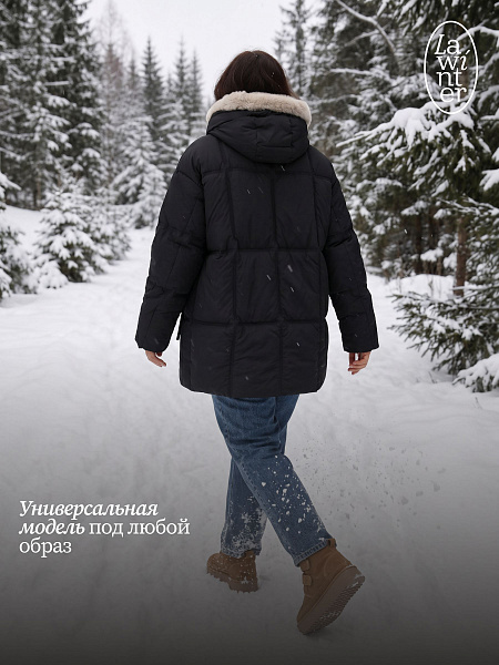 Куртка женская зимняя LAWINTER, черная, модель 84222