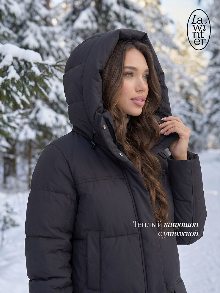 Куртка женская зимняя LAWINTER, черная, модель 85221