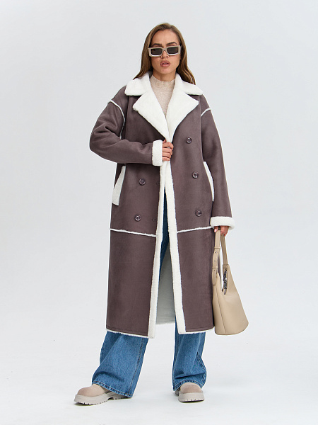 Дубленка LAWINTER  модель 34419, цвет Серый