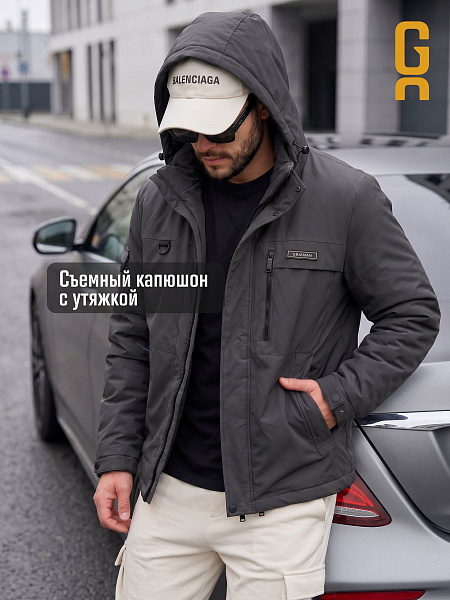 Куртка мужская демисезонная GRIZMAN, темно-серая, модель 74919