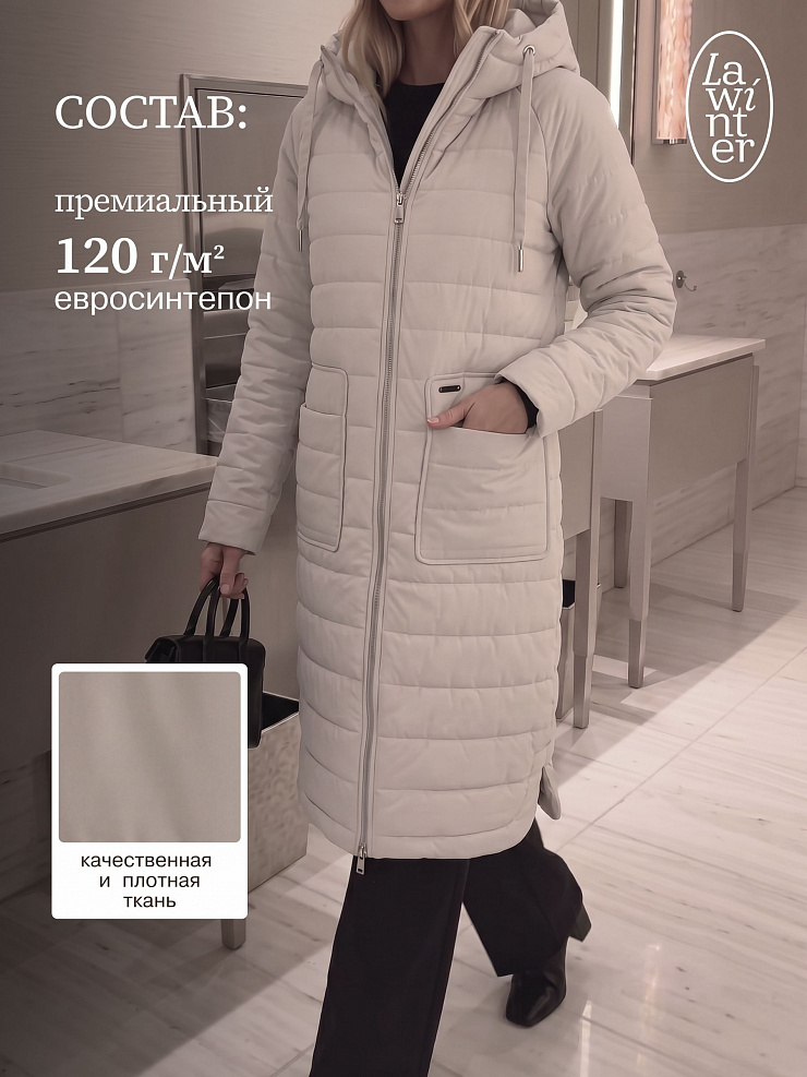 Куртка женская демисезонная LAWINTER, светло-серая, модель 83781