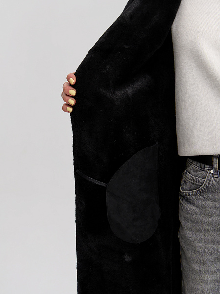 Дубленка LAWINTER  модель 34499, цвет Черный