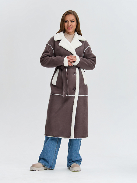 Дубленка LAWINTER  модель 34419, цвет Серый