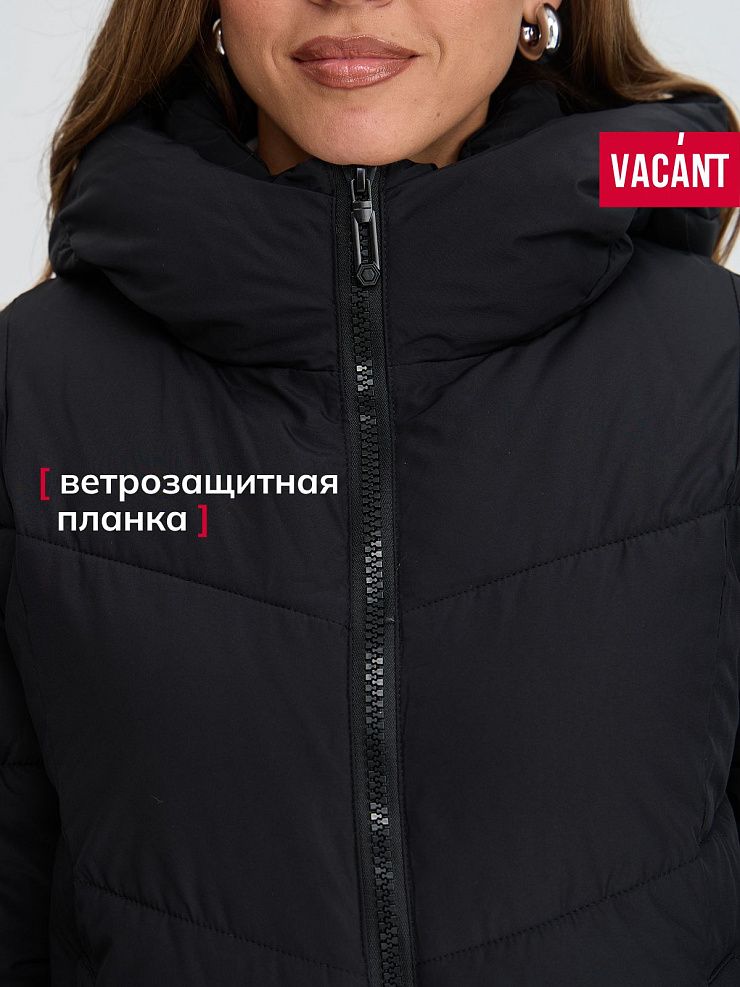 Куртка женская зимняя VACANT, черная, модель 8554