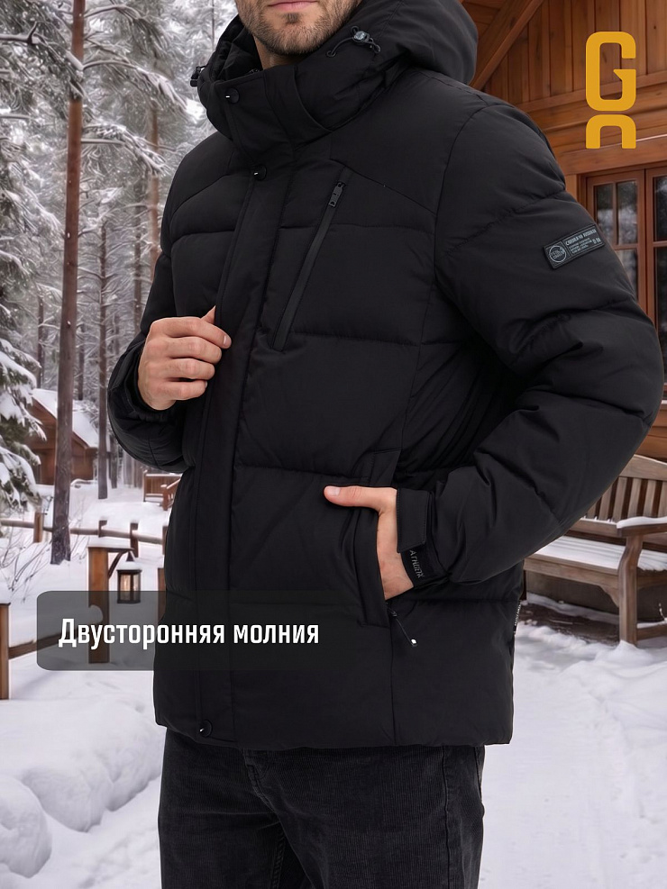 Куртка мужская зимняя GRIZMAN, черная, модель 73157