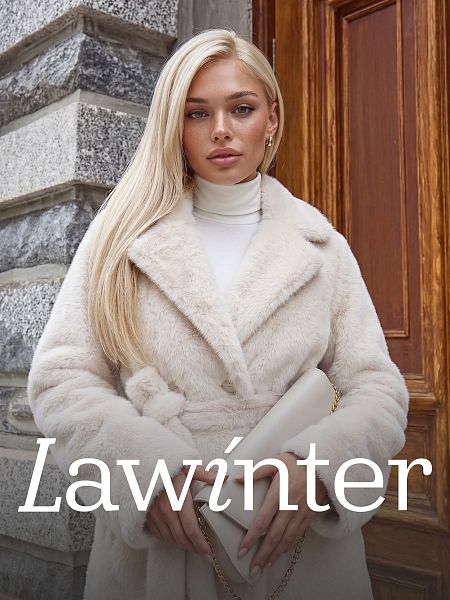 Шуба женская зимняя LAWINTER, молочная, модель 55820