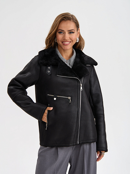 Дубленка LAWINTER  модель 3588, цвет Черный