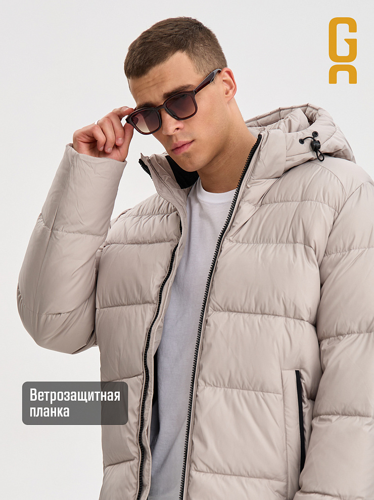 Куртка мужская зимняя GRIZMAN, светло-серая, модель 75572