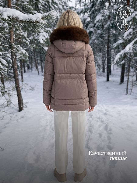 Куртка женская зимняя LAWINTER, капучино, модель 86201