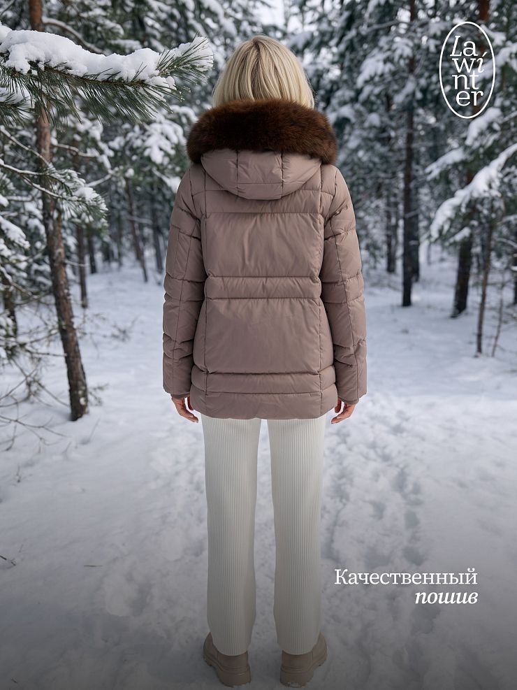 Куртка женская зимняя LAWINTER, капучино, модель 86201