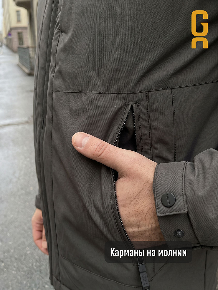 Куртка мужская демисезонная GRIZMAN, темно-серая, модель 74966