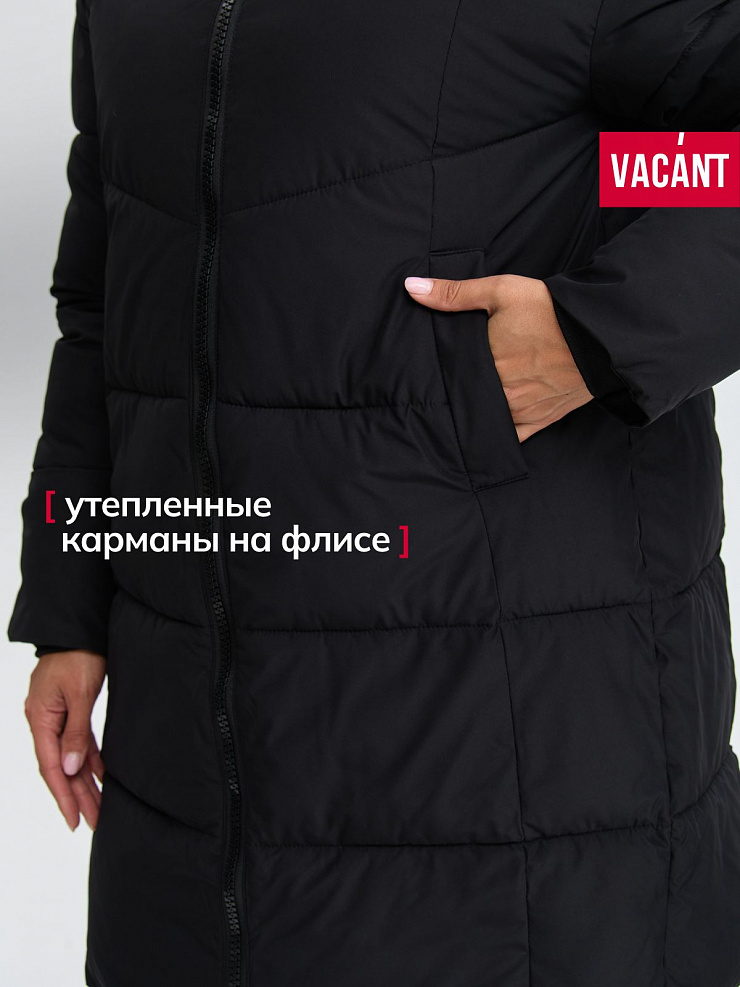 Куртка женская зимняя VACANT, черная, модель 8554