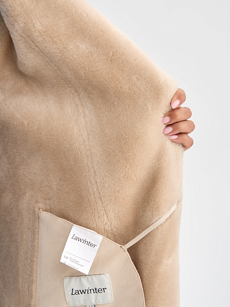 Дубленка LAWINTER  модель 34499, цвет Коричневый