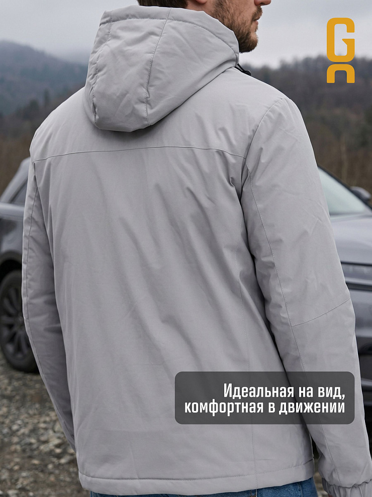 Куртка мужская демисезонная GRIZMAN, светло-серая, модель 74966