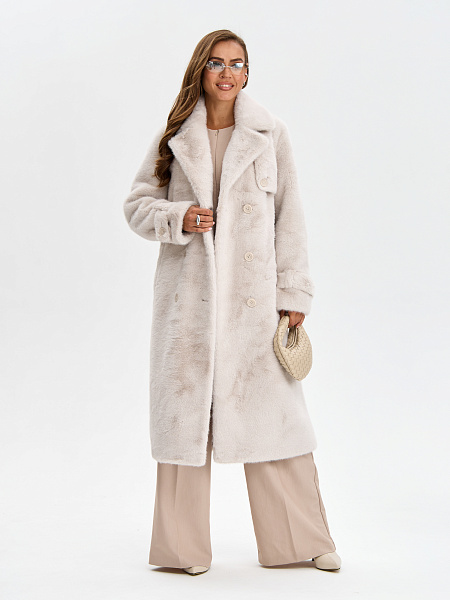 Шуба LAWINTER  модель 54478, цвет Молочный