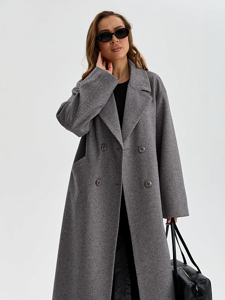 Пальто LAWINTER  модель 84423, цвет Темно-серый