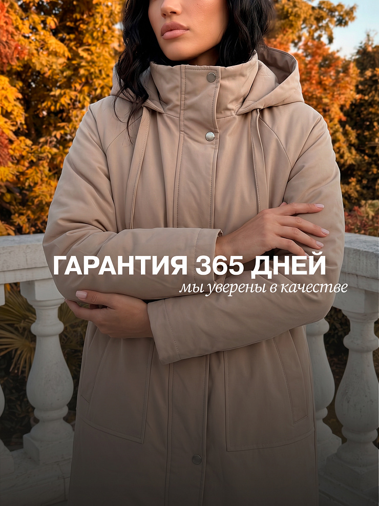 Пальто женское демисезонное LAWINTER, хаки, модель 83155