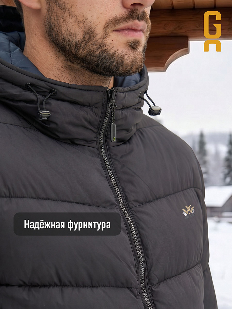 Куртка мужская зимняя GRIZMAN, черная, модель 73160