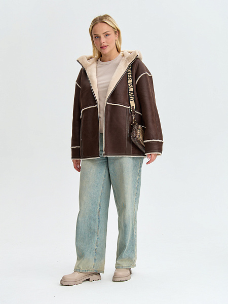 Дубленка LAWINTER  модель 35860, цвет Коричневый