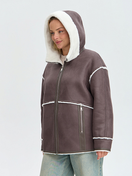 Дубленка LAWINTER  модель 35860, цвет Серый