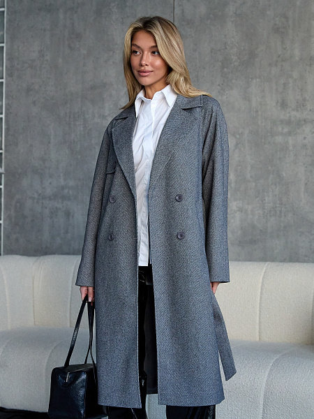 Пальто LAWINTER  модель 84867, цвет Темно-серый