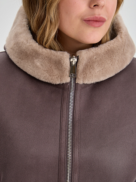 Дубленка LAWINTER  модель 35475, цвет Серый