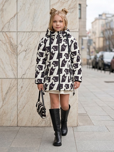 Куртка для девочки демисезонная BRITT, молочная, модель 63751