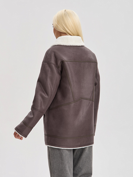 Дубленка LAWINTER  модель 35766, цвет Серый